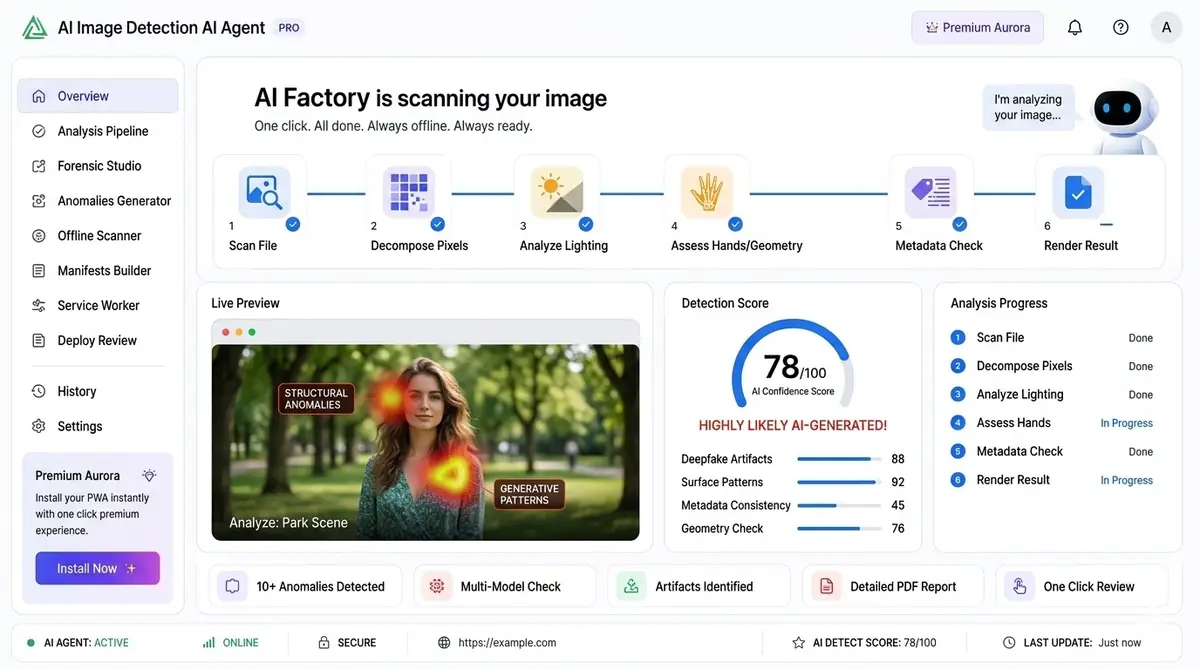 AI face aging app — example of the AI tool dashboard software